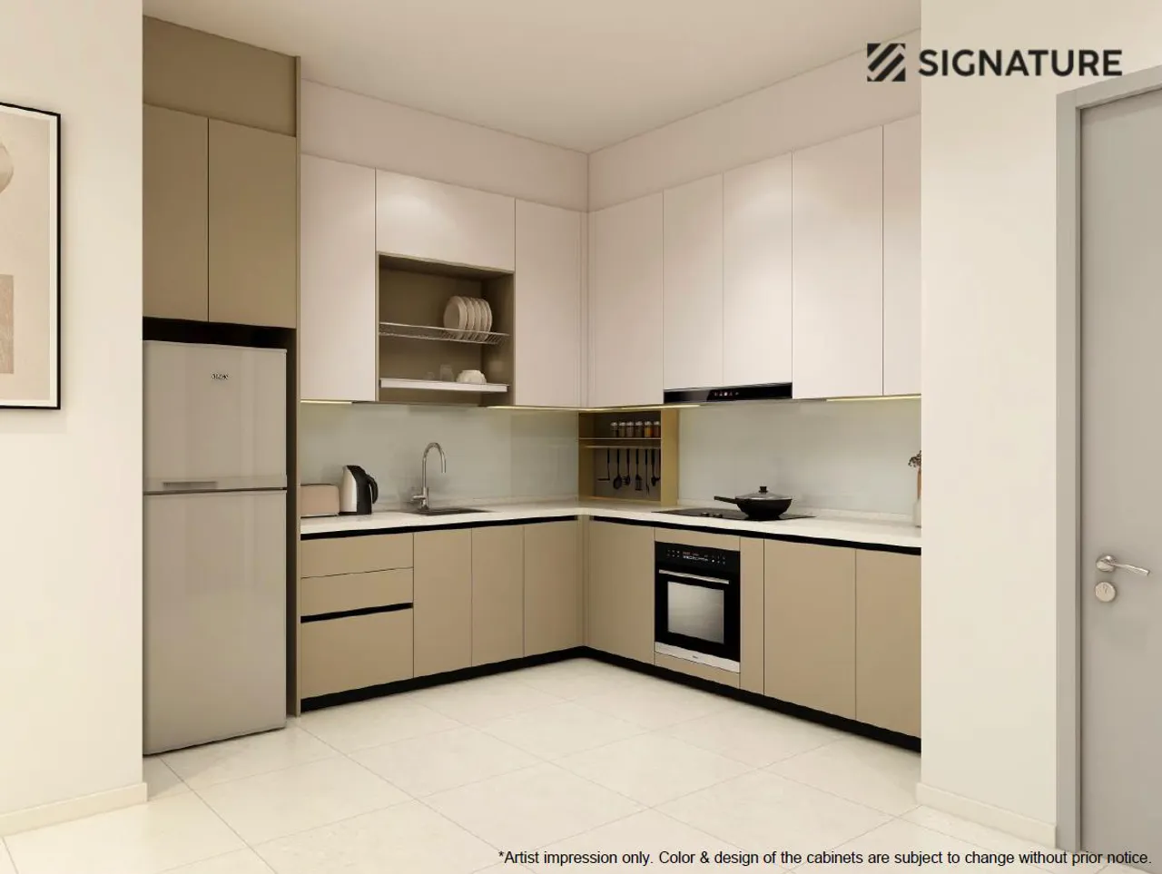Crown Penang Type B fully equipped kitchen with Signature Kitchen cabinetry and appliances